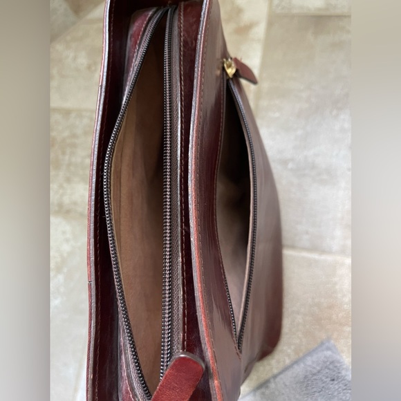 Oroton Brown Cowhide Satchel/Hobo Bag - Picture 8 of 12